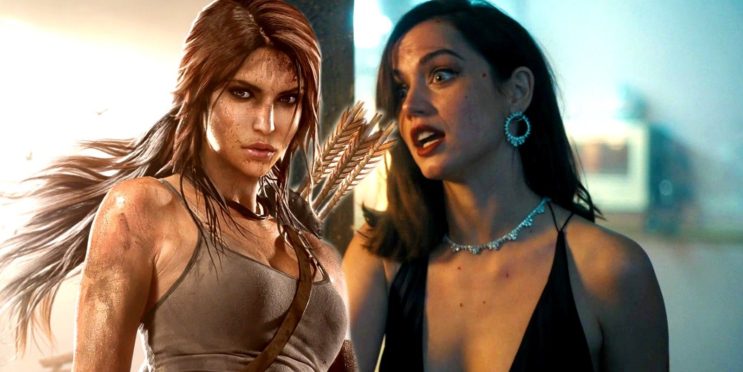 Ana de Armas Becomes Lara Croft In Thrilling & Gloomy Tomb Raider Show Art