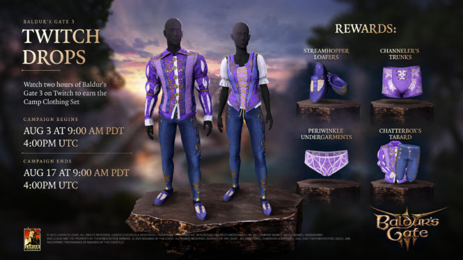 Baldur’s Gate 3 Twitch Drops: How to earn the Camp Clothing Set