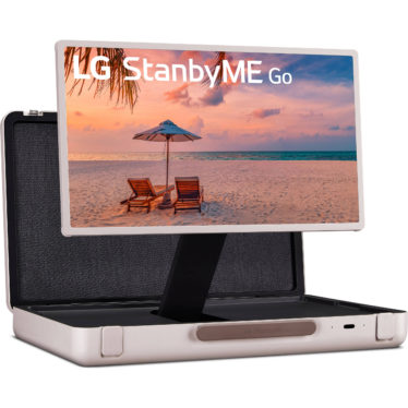 Buy the new LG StanbyME Go Portable smart display and get a free speaker