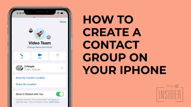 How to make a contact group on an iPhone to message multiple people
