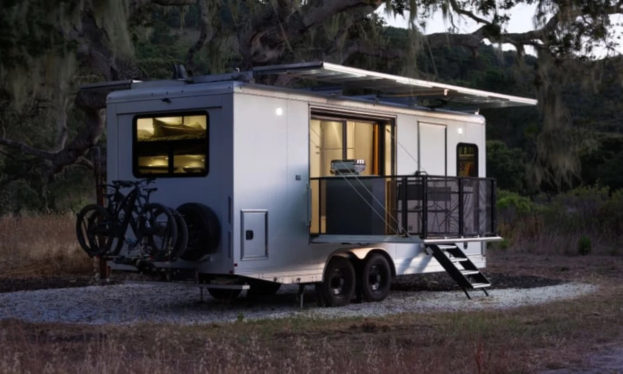 Living Vehicle HD24 travel trailer is a luxury studio apartment on wheels