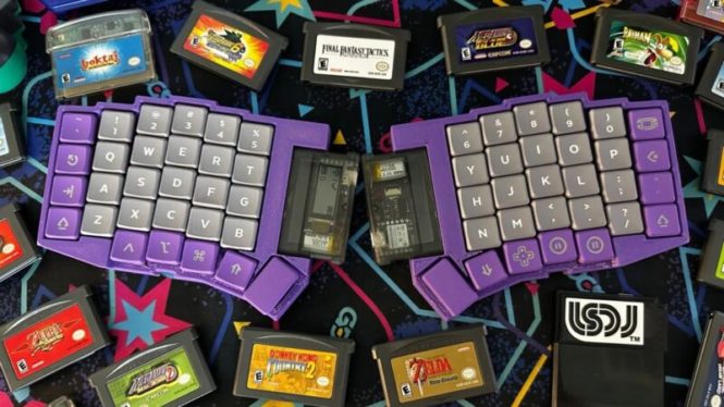 The mechanical keyboard that runs on Game Boy cartridge shells