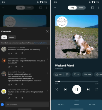 YouTube Music gets more social, adds comments to the ‘Now Playing’ screen