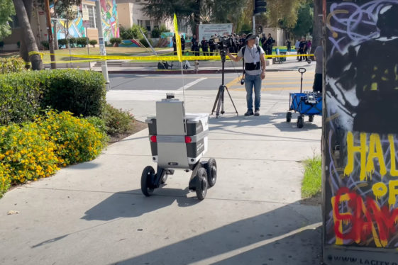 A food delivery robot’s footage led to a criminal conviction in LA