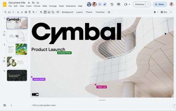 Google Slides adds live collaborative mouse pointers