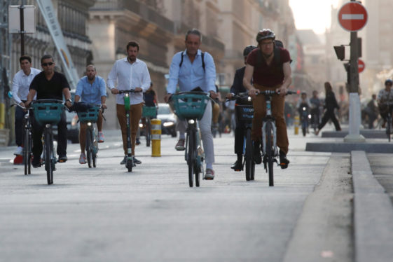 Long a city of cars, Paris is seeing a new kind of road rage: Bike-lane traffic jams