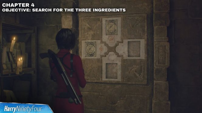 Resident Evil 4 Separate Ways DLC: How to solve the shield wall puzzle in Chapter 4