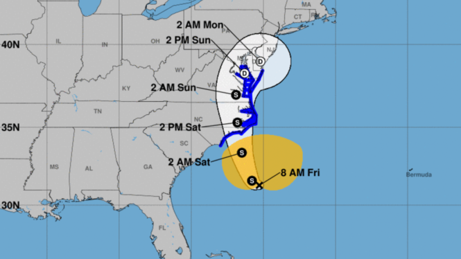 Tropical Storm Brewing Off the Carolina Coast That Could Head Up to New England