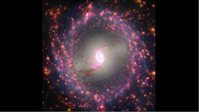 A galaxy with layers like an onion shines in Dark Energy Camera image