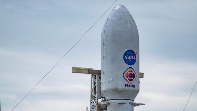 Bad weather delays SpaceX Falcon Heavy launch of NASA’s Psyche asteroid mission to Oct. 13