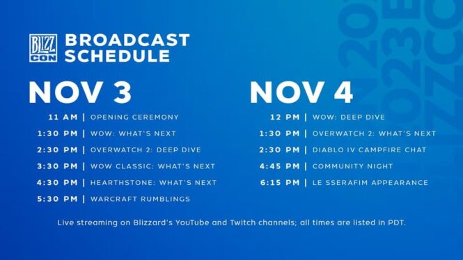 BlizzCon 2023: full live stream schedule and how to watch