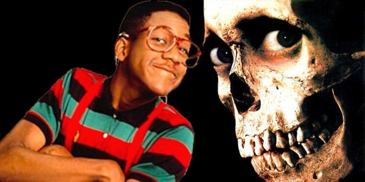 Evil Dead 2 & Steve Urkel Crossover For Perfect VHS Cover Art