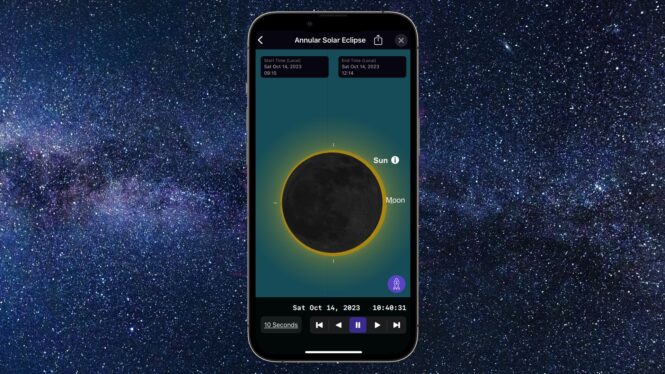 Follow the annular solar eclipse this week with SkySafari