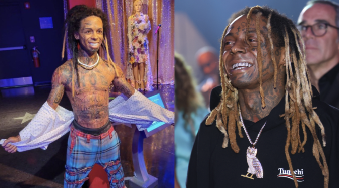 Lil Wayne Had the Funniest Reaction to His Own Wax Figure at Tennessee’s Hollywood Wax Museum