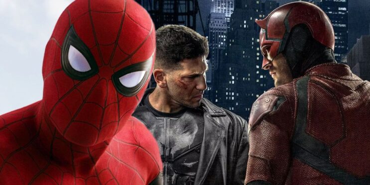 MCU Spider-Man, Punisher & Daredevil Get Black Suit Upgrades In Spider-Man 4 Fan Poster
