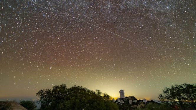 One of the brightest objects in the night sky is a human-made satellite
