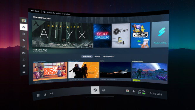 SteamVR 2.0 Makes Valve’s Virtual UI a Lot Steamier