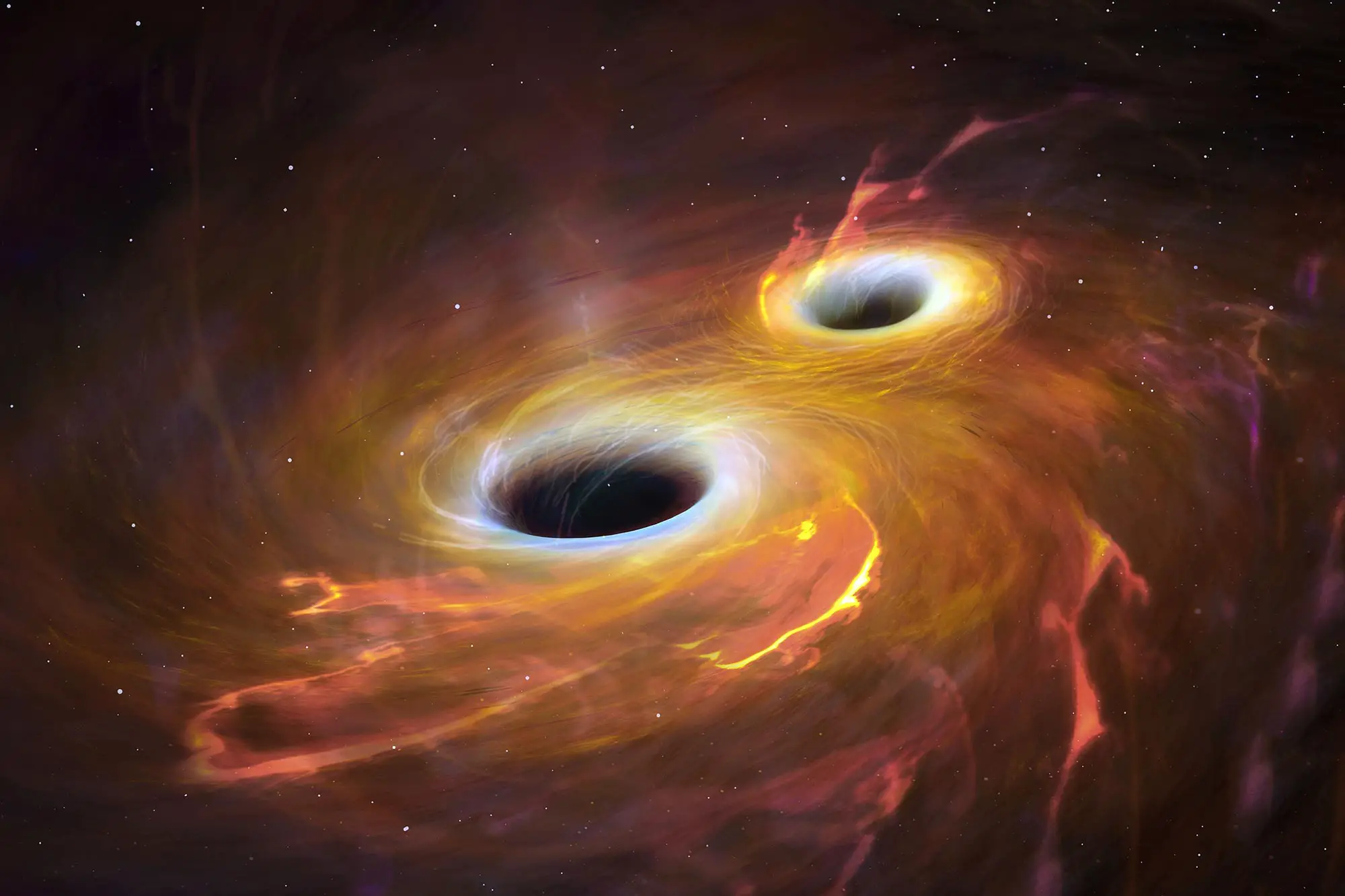 This peculiar galaxy has two supermassive black holes at its heart