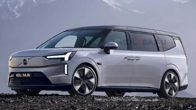 Volvo EM90 previewed as electric minivan for global markets