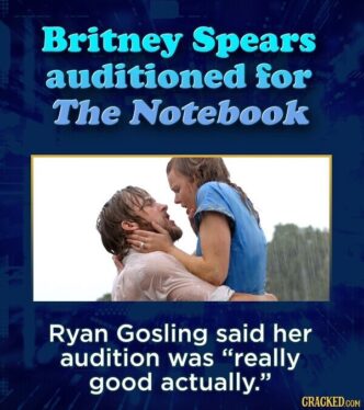 Watch Britney Spears’ Never-Before Seen The Notebook Audition With Ryan Gosling: &quot;She Brought Her A-Game&quot;