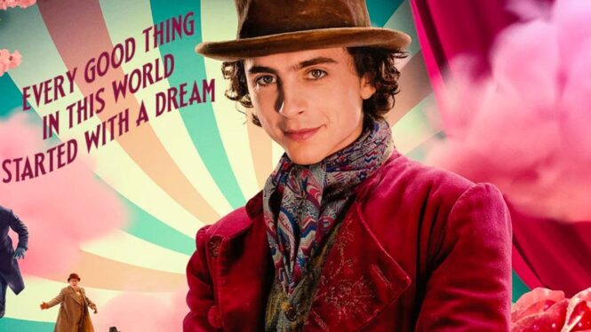 Wonka’s World Is Filled With Lots Of Pink & Assorted Candies In New Prequel Poster