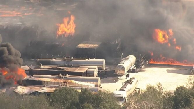 Chemical Explosion Near Houston Creates Huge Fire, Residents Told to Avoid Area