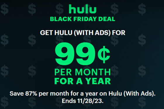 Hulu Black Friday deal gets you streaming for just $1/month