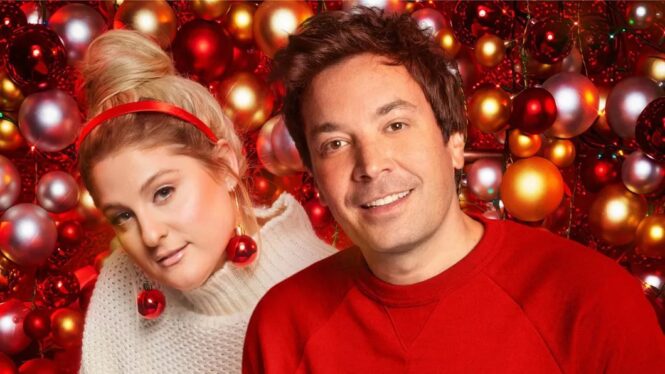 Jimmy Fallon and Meghan Trainor Bring the Christmas Spirit With ‘Wrap Me Up’: Watch