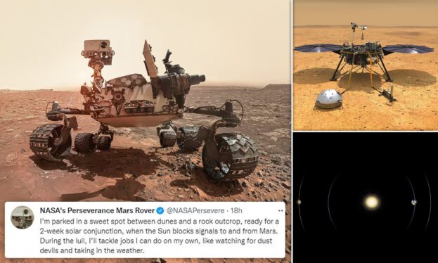 NASA can’t talk to its Mars robots for two weeks because the sun is in the way