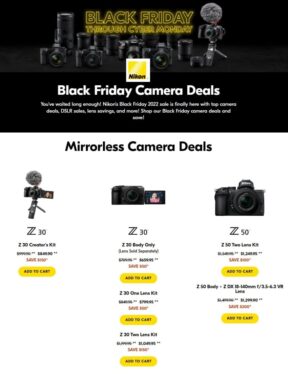 Nikon Cyber Monday deals: Save on camera bodies and lenses