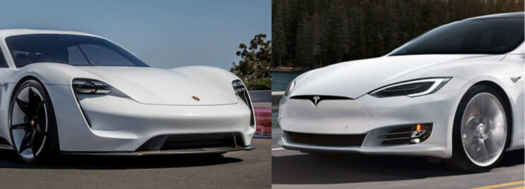 Tesla Model S vs. Porsche Taycan: turning heads and snapping necks