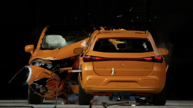 The brutality of this EV crash test was shocking, but both cars passed