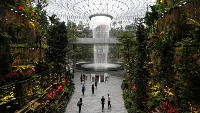 This digital waterfall at Singapore’s Changi Airport will blow your mind