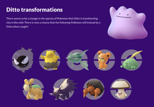 All Ditto Disguises In Pokémon GO (January 2024)