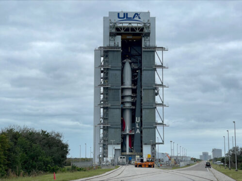 For the first time, ULA’s Vulcan rocket is fully stacked at Cape Canaveral