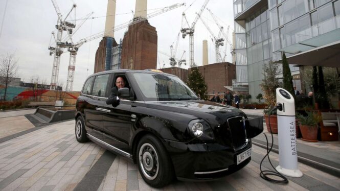 Half of London’s famed black cab taxi fleet are now EVs