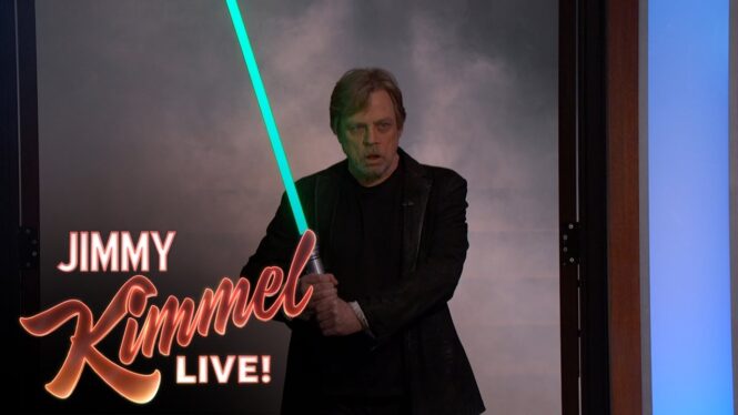 How Mark Hamill Surprised Star Wars Fan Adam Scott On Jimmy Kimmel Live!