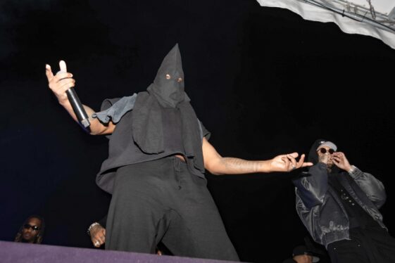 Kanye West Wears KKK-Style Hood at ‘Vultures’ Listening Party & Fans Are Shocked