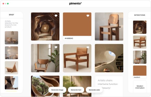 Pimento turns creative briefs into visual mood boards using generative AI