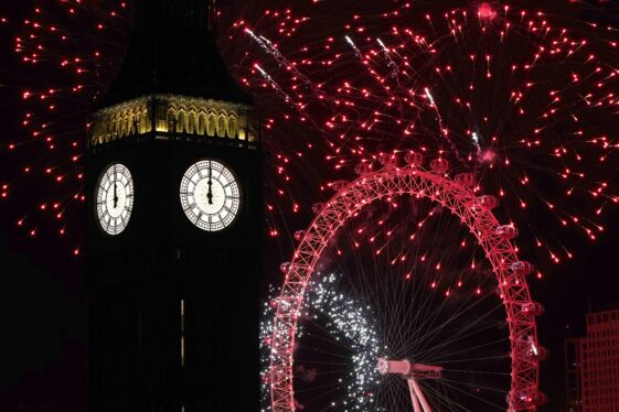 Watch London see in 2024 with drones, and a LOT of fireworks