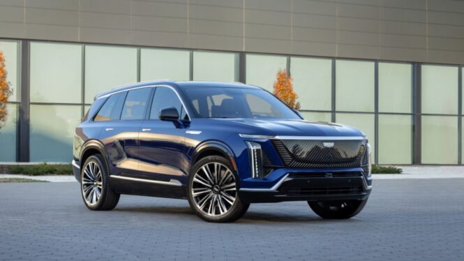 2026 Cadillac Vistiq photos reveal electric three-row SUV, specs to come later