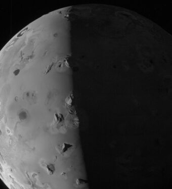 Juno makes its first ultra-close flyby of the volcano-covered moon Io