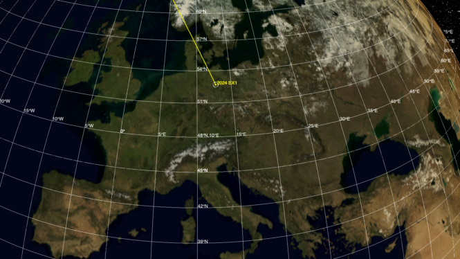 NASA System Predicts Impact of a Very Small Asteroid Over Germany