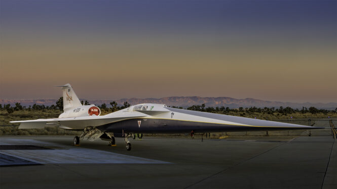 NASA X-59 Unveiled During Rollout Ceremony