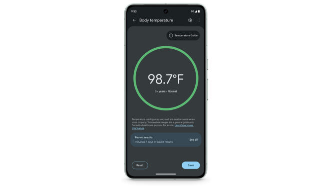 Pixel 8 Pro users can now use the Thermometer app to measure body temperature