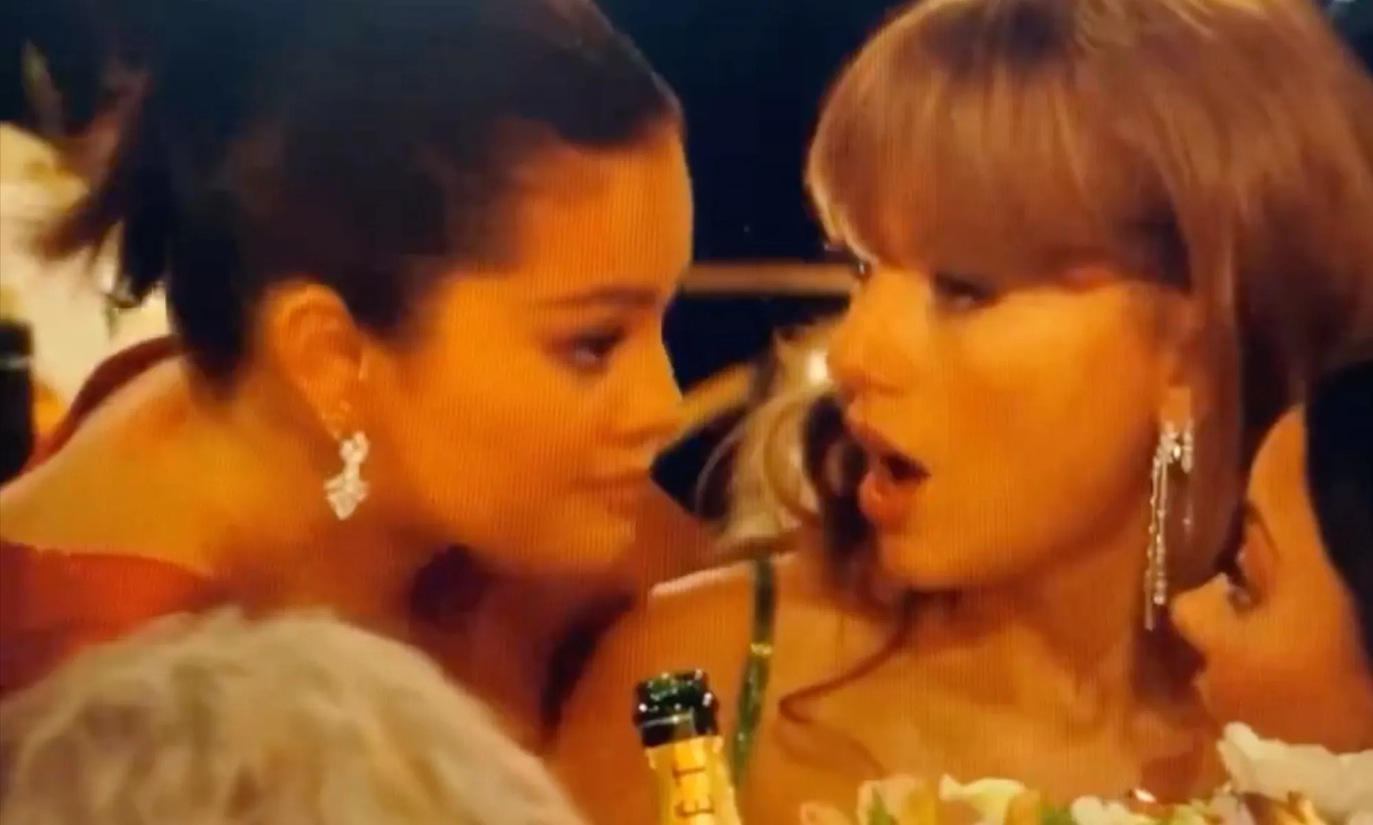 Selena Gomez Reveals What She & Taylor Swift Were Whispering About at Golden Globes — Not That It’s ‘Anyone’s Business’