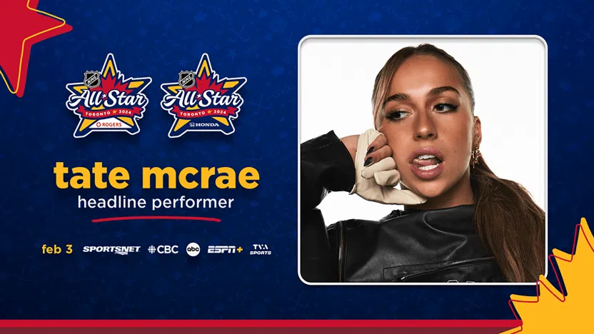 Tate McRae to Headline 2024 NHL All-Star Game