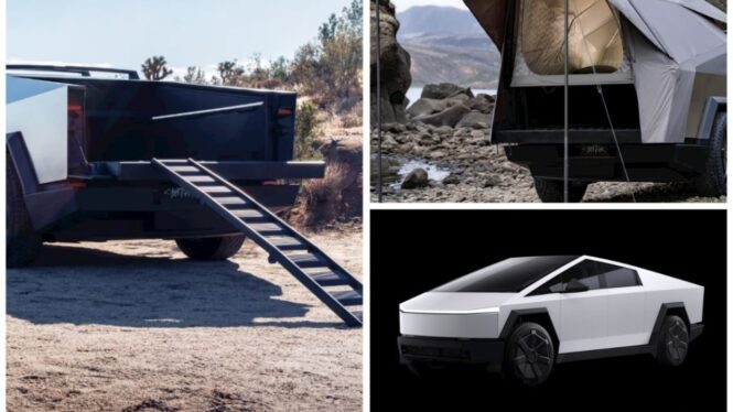 Tesla video shows off Cybertruck’s Basecamp tent attachment