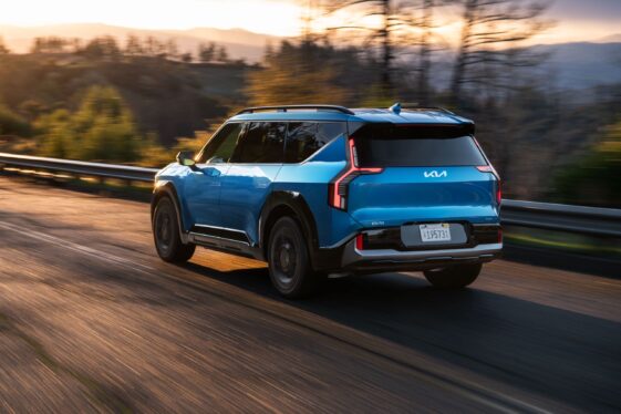 The 2024 Kia EV9, an electric three-row SUV designed with the US in mind