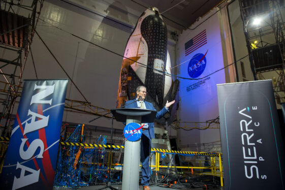 First Look: Spaceplane Stacked and Shaken at NASA Test Facility